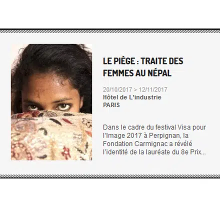 Exposition sur la traite des femmes au Népal