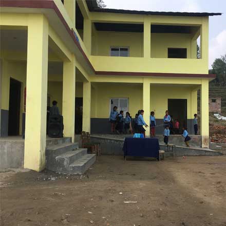 2 schools rebuilt and inaugurated in Nepal