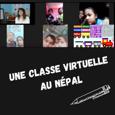 Une classe virtuelle pour pallier la fermeture des écoles au Népal