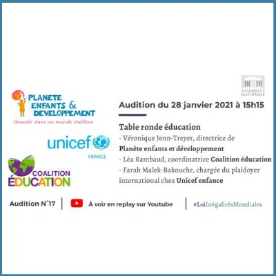 Invitation audition du 28 janvier 2021 sur loi inégalités mondiales