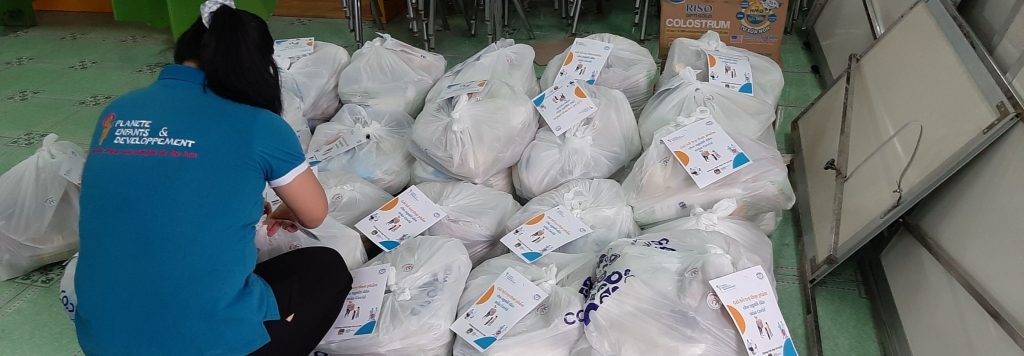 Food distribution in Vietnam with Planète Enfants & Développement