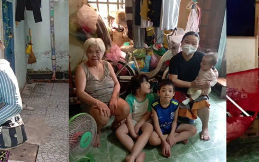 Mrs. Dung, alone with her children, without income after Covid in Vietnam