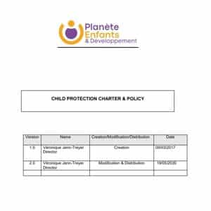 PE&D Child protection charter