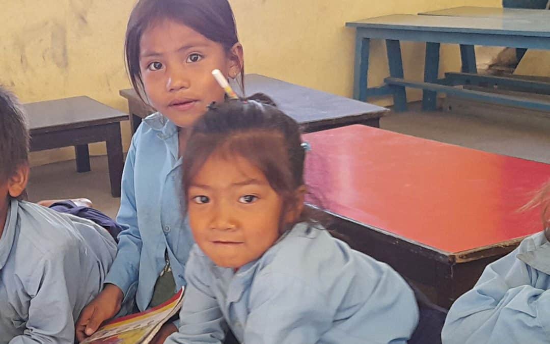 Photo of children in a classroom in Nepal in 2022