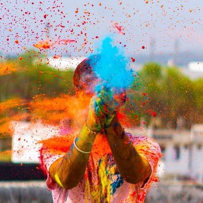 Poudre de couleur pour le festival Holi