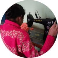 Susmita in sewing training in Nepal