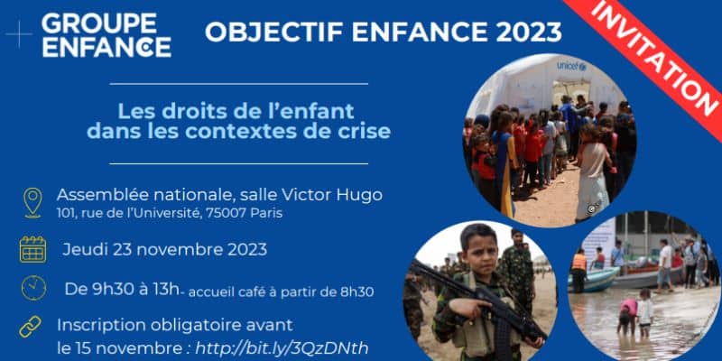 Invitation to Objectif Enfance 2023 on children's rights in crisis situations
