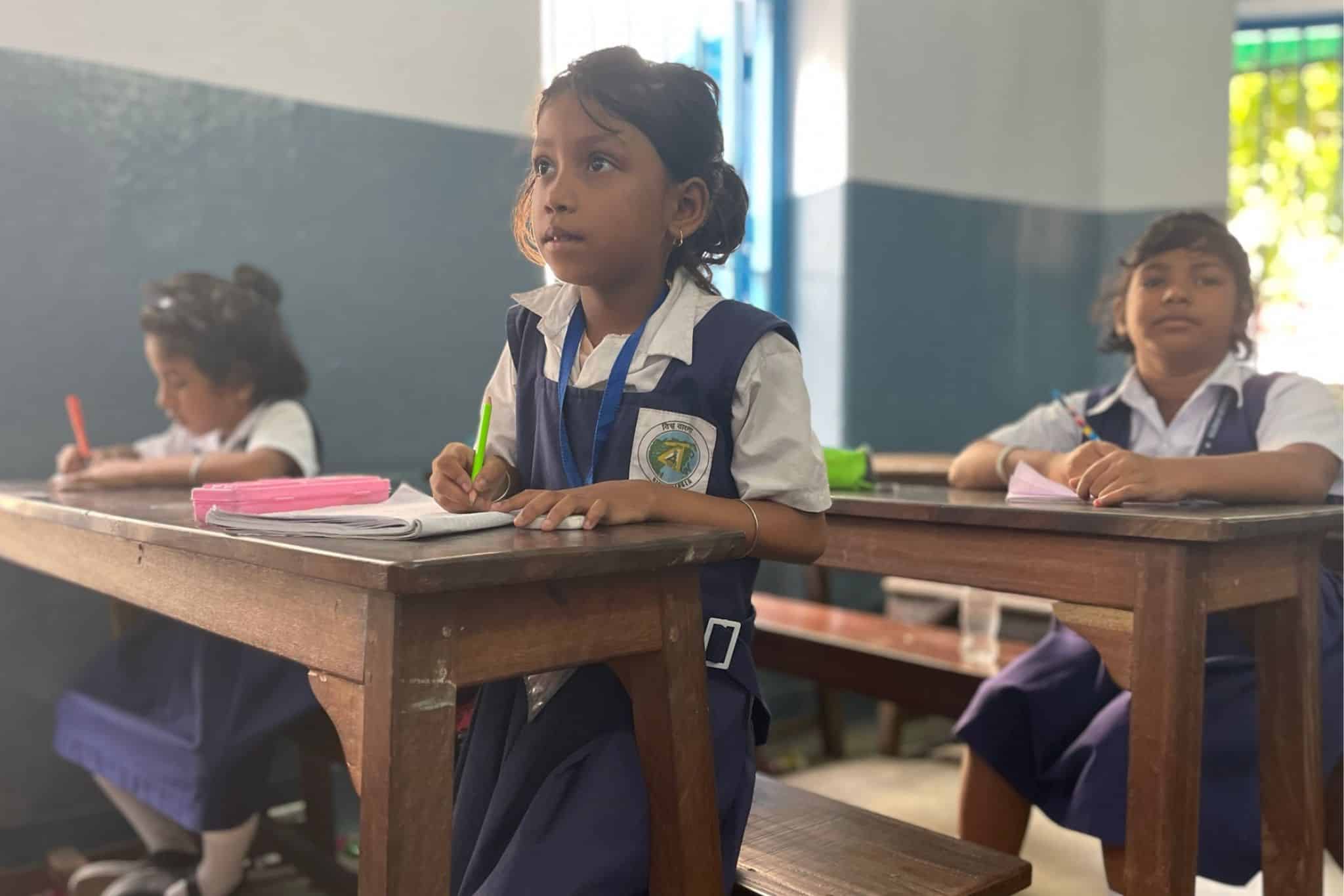 Filles à l'école en Inde