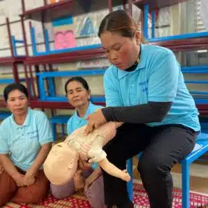 Training of a nursery assistant in Cambodia