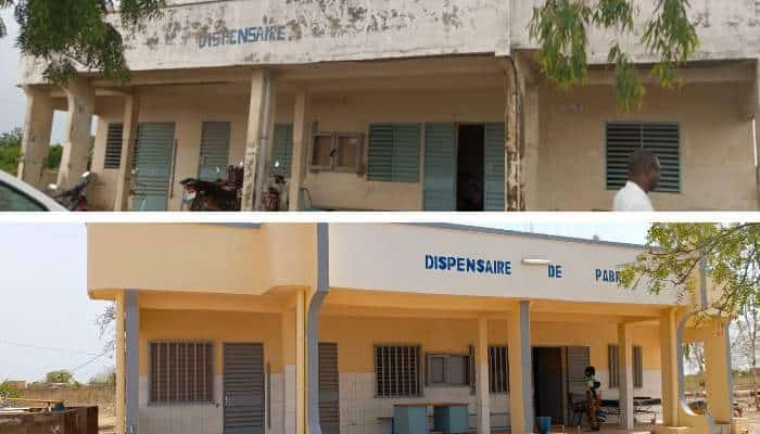 Pabré health center in Burkina Faso before after renovation