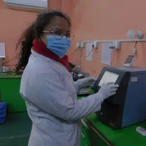 Rabina, laboratory technician in Kathmandu