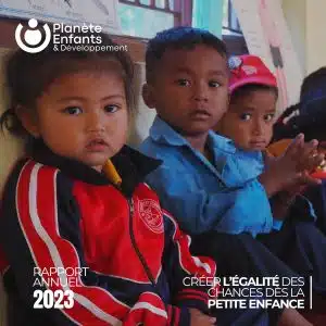 Couverture rapport annuel 2023 de Planète Enfants & Développement