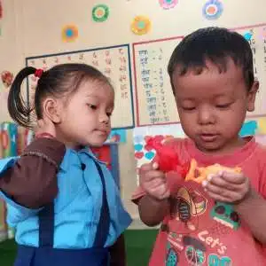 Kindergarten students in Nepal