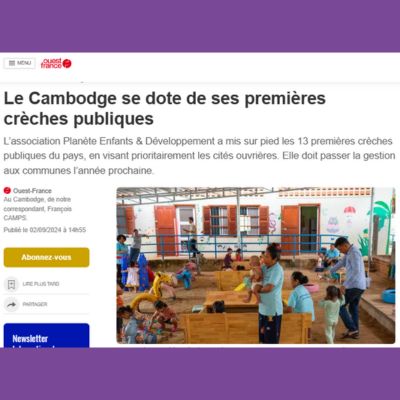 Article Ouest France au Cambodge