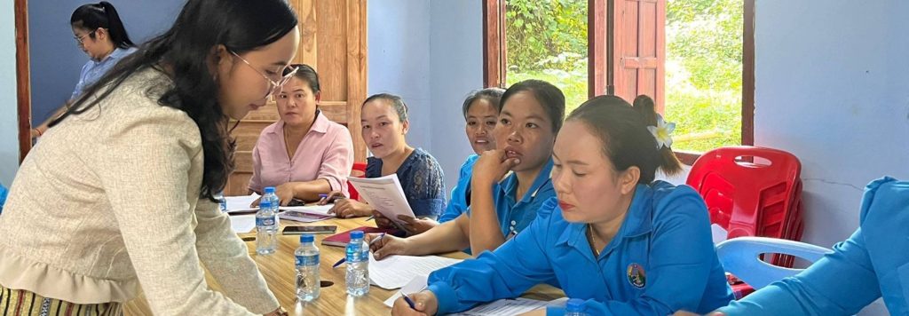 Skills transfer work with the GDA team in Laos