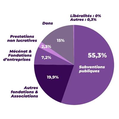Breakdown of Planète Enfants & Développement's 2024 resources