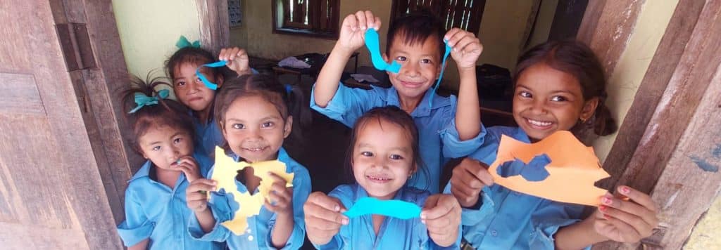 Children in a nursery school in Gorkha, Nepal