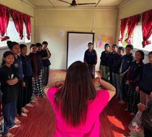 Exchanges with the Chepang girls at the boarding school 