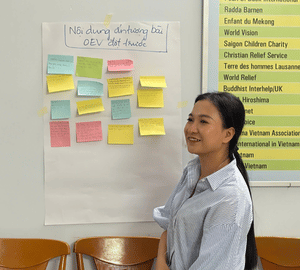 Exercise during the training on ordinary educational violence in Vietnam