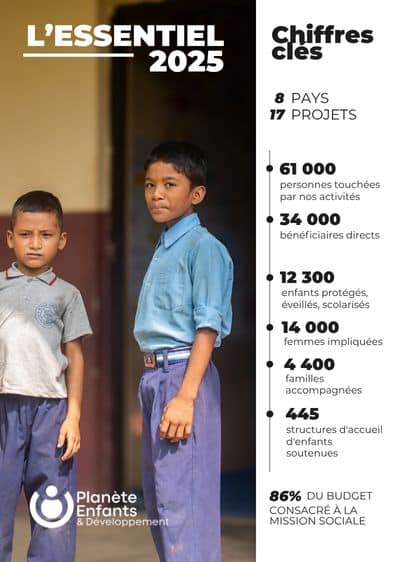 Planète Enfants & Développement's "Essential 2025"