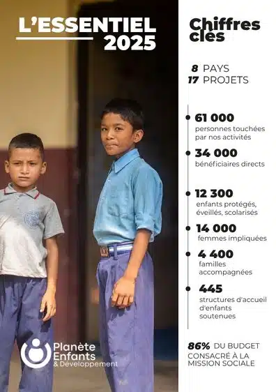 L'Essentiel 2025 de Planète Enfants & Développement