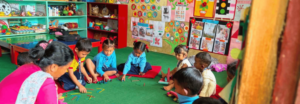 A class of children in Nepal