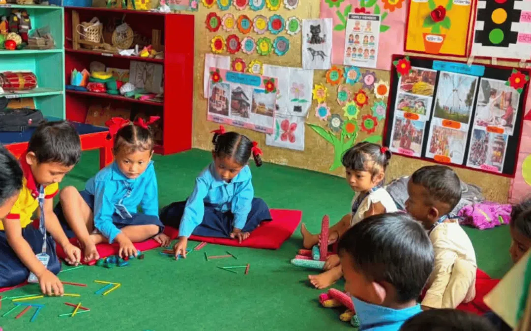 A class of children in Nepal