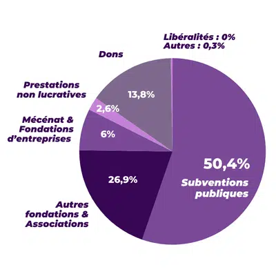 Repartition des ressources 2025 de Planète Enfants & Développement