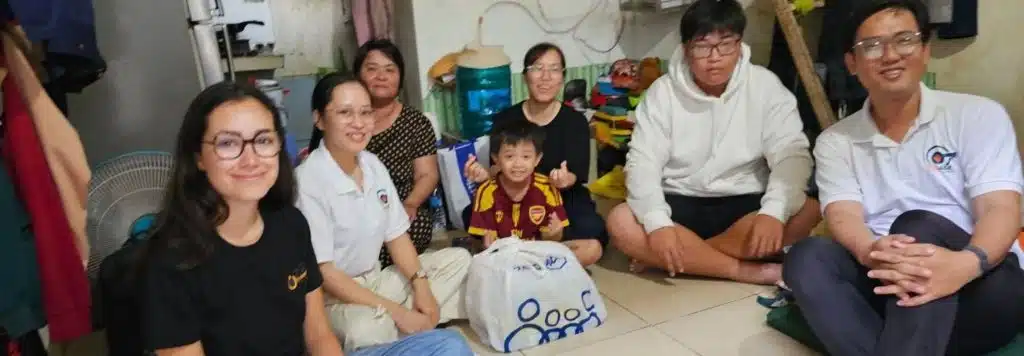 Une famille accompagnée au Vietnam