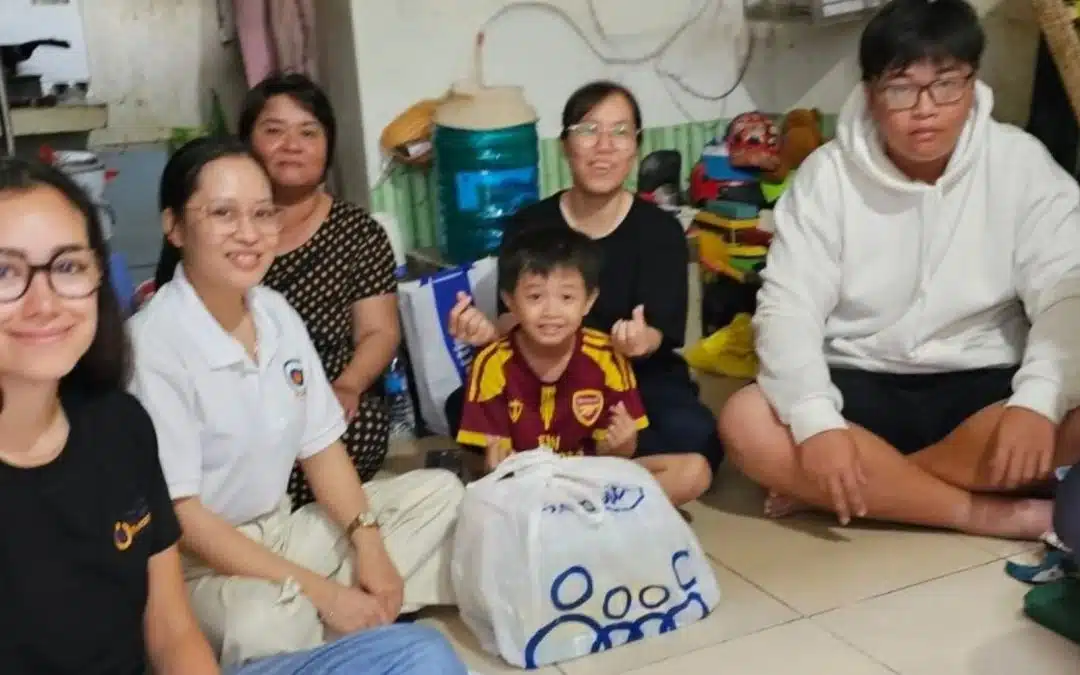 A Family Receiving Support in Vietnam